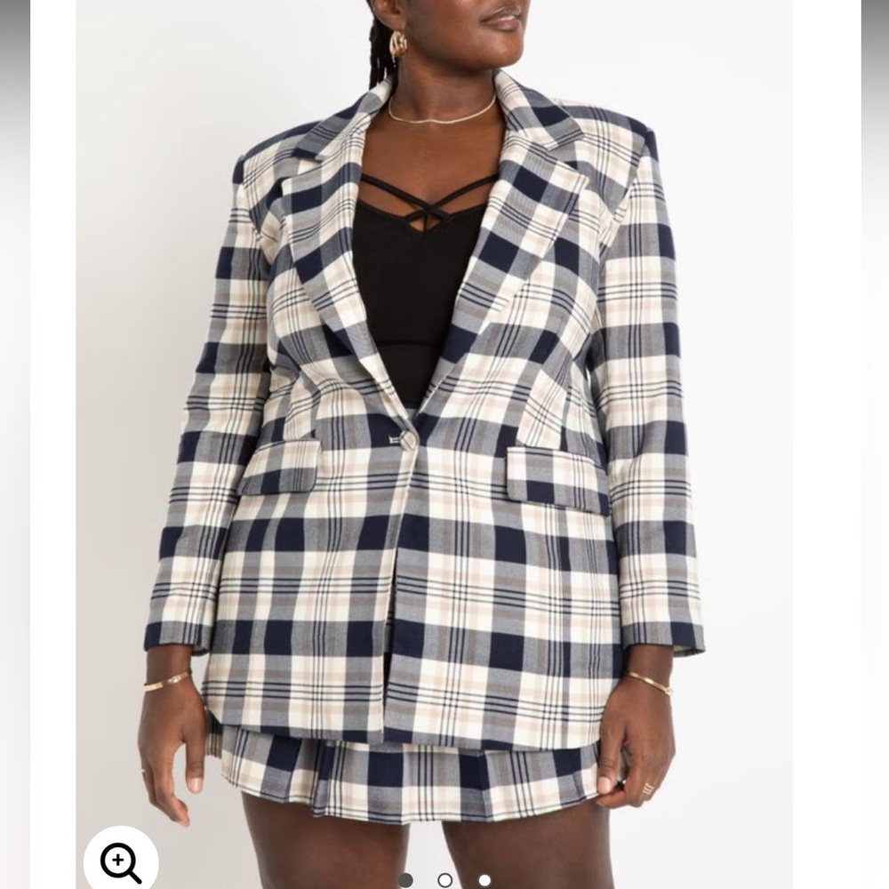 Eloquii Long Strong Shoulder Blazer
